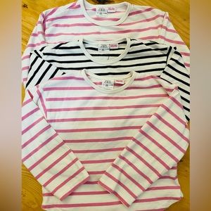 3 HEAVYWEIGHT STRIPED T-SHIRT’ ZARA FOR LITTLE GIRLS. SIZE 5-6
,